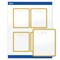 Avery Printable Rectangle Labels, 4" x 3-1/3", Glossy White, Pre-printed Metallic Gold Hanging Ornaments Design, Sure Feed Technology, Laser & Inkjet Compatible, 80 Total